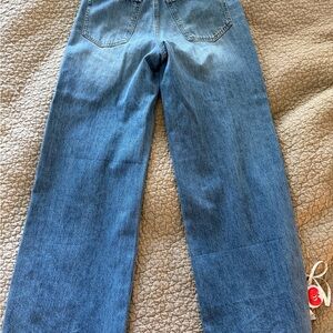 Madewell Women's Wide Leg Jeans in Medium Blue Denim